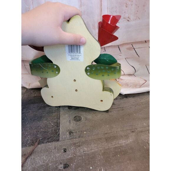 Wooden Valentine's Day toad frog todally yours Decor figure - Picture 4 of 4